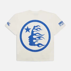 Hellstar Beat Us! T-Shirt White Blue