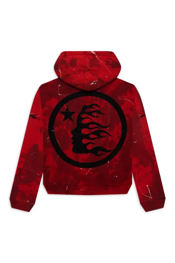 Hellstar Sports Red Tye-Dye Skull Hoodie