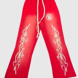 Hellstar Studios Flame Sweatpants Red