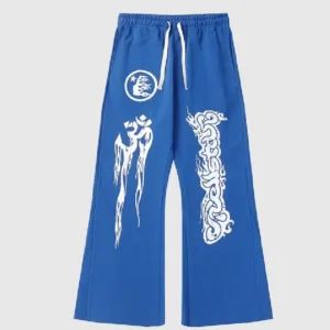 Hellstar Studios Records Yoga Sweatpants Blue