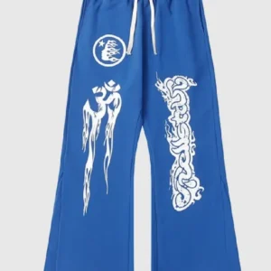 Hellstar Studios Records Yoga Sweatpants Blue